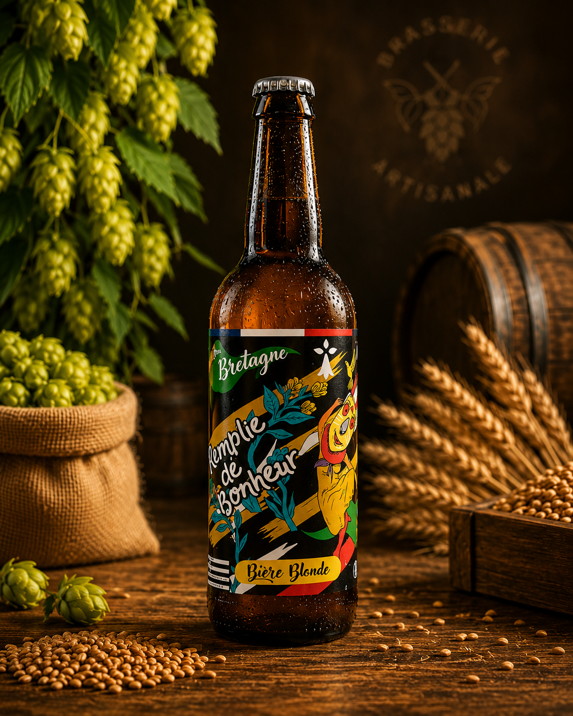 Bière Blonde "Remplie de Bonheur" 75cl